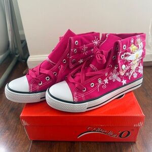 Collection O Convertible Pink Floral and Fairy High-Top Sneakers